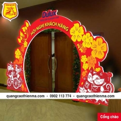 Thi công cổng chào siêu thị