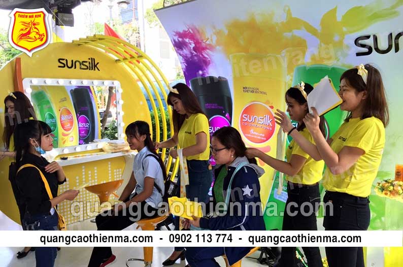 thiết kế và thi công booth quảng cáo sunsilk